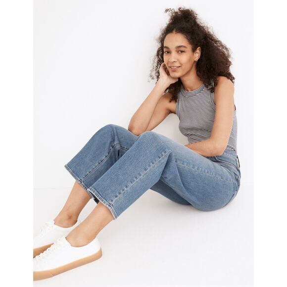 Madewell The Perfect Vintage Wide-Leg Crop Jean in Montclare Wash TENCEL Edition - Picture 3 of 5